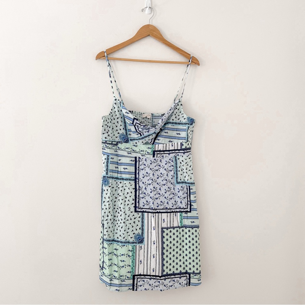Loft Patchwork Cutout Twist Cami Dress